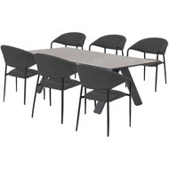 DOPPLER Garden set NOVA MELIA luxury, 6+1, anthracite - Garden Furniture