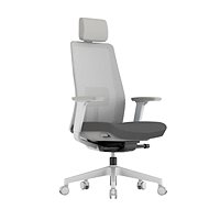 KREDE K10 White with headrest grey - Office Chair