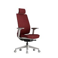 KREDE K50 White with headrest red - Office Chair
