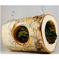 Ham Stake Hanging Birch Tunnel with Plantain 20 × 10cm - Dietary Supplement for Rodents