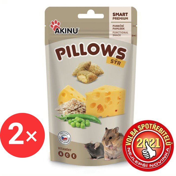 Akinu Pillows with cheese for rodents 2 × 40 g - Treats for Rodents