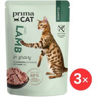 PrimaCat Capsule Fillets with lamb in juice 3 × 85 g - Cat Food Pouch