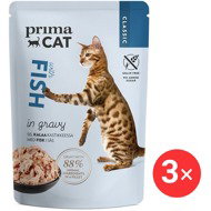 PrimaCat Capsule Fillets with fish in juice 3 × 85 g - Cat Food Pouch