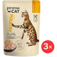 PrimaCat Poultry fillets in jelly 3 × 85 g - Cat Food Pouch