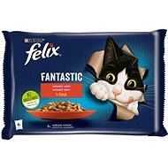 Felix Fantastic with  Beef and Chicken in Jelly 4 x 85g - Cat Food Pouch