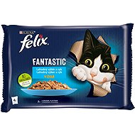 Felix Fantastic alutasakos eledel macskáknak lazac, laposhal aszpikban, 4 x 85 g - Alutasakos macskaeledel