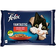 Felix Fantastic pouches for cats, chicken and beef 4x85g - Cat Food Pouch