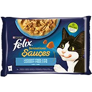 Felix Sensations Sauces cod and sardines 4 x 85 g - Cat Food Pouch