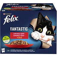 Felix Fantastic pouches for cats, chicken, beef, rabbit, lamb in jelly 12x85g - Cat Food Pouch