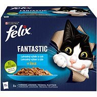 Felix Fantastic with Salmon, Flounder, Tuna and Cod in Jelly 12 x 85g - Cat Food Pouch