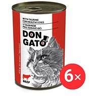 Don Gato Canned cat food with beef 6 × 415 g - Canned Food for Cats