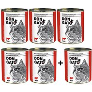 Don Gato Beef 5 × 850g + 1 free - Canned Food for Cats