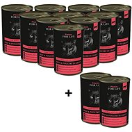 FFL Cat Tin Adult Beef 10 × 415g + 2 free - Canned Food for Cats