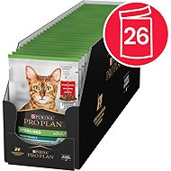 PRO PLAN Sterilised Maintenance pouches for cats, beef in gravy, 26x85g - Cat Food Pouch