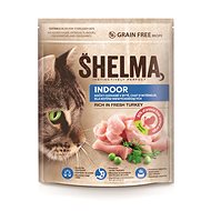 Shelma Indoor bezobilné granule s čerstvým krůtím pro dospělé kočky žijicí v bytě 750 g - Granule pro kočky