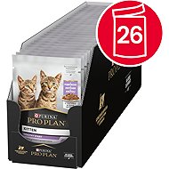 PRO PLAN Kitten Healthy Start pouches for kittens, turkey in gravy 26x85g - Cat Food Pouch