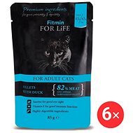 Fitmin For Life Duck pocket for cats 6 × 85 g - Cat Food Pouch
