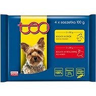 TEO Pocket Cat Pack Poultry and Beef 4 × 100g - Cat Food Pouch