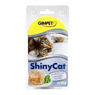 GimCat Shiny Cat Tuna Shrimp 2 × 70g - Cat Food in Tray