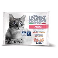 Monge Lechat Ecxellence Adult Beef with Salmon Multi-pack 4x100g - Cat Food Pouch