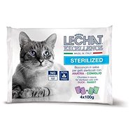 Monge Lechat Ecxellence Sterilized Duck with Rabbit Multi-pack 4x100g - Cat Food Pouch