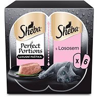 Sheba Perfect Portions with Salmon for Adult Cats 6 × 37,5g - Cat Food in Tray