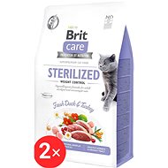 Brit Care Cat Grain-Free Sterilized Weight Control 2 × 0,4 kg - Cat Kibble