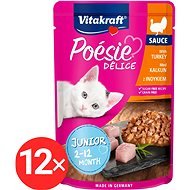 Vitakraft Cat mokré krmivo Poésie Délice krůtí Junior 12 × 85 g - Cat Food Pouch