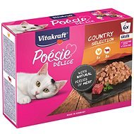 Vitakraft Cat Wet Food Poésie Délice Gelee Multipack Meat 6 × 85g - Cat Food Pouch