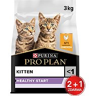PRO PLAN Kitten Healthy Start granule pro koťata kuře 3 kg 2 + 1 - Kibble for Kittens