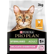PRO PLAN Adult Sterilised Delicate Digestion dry food for cats, chicken 3kg - Cat Kibble