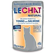 Monge Lechat Natural Tuna and Salmon 80g - Cat Food Pouch