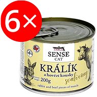 Falco Sense Cat Rabbit and Beef 200g 6 pcs - Canned Food for Cats