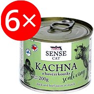 Falco Sense Cat Duck and Beef 200g 6 pcs - Canned Food for Cats