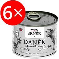Falco Sense Cat Dane and Beef 200g 6 pcs - Canned Food for Cats