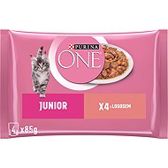 Purina ONE Junior pouches for kittens, salmon in juice 4x85g - Cat Food Pouch