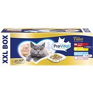 Prevital XL Box filetky mäsový výber v želé a omáčke  48× 85 g - Kapsička pre mačky