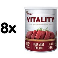 Akinu Vitality Beef Finely Sliced Muscle Meat 8 × 400g - Canned Food for Cats