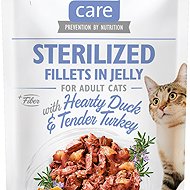 Brit Care Cat Sterilised Fillets in Jelly with Hearty Duck & Tender Turkey 85 g - Cat Food Pouch