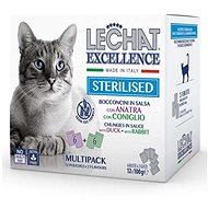 Monge Lechat Excellence Sterilised duck and rabbit multipack 12 × 100g - Cat Food Pouch