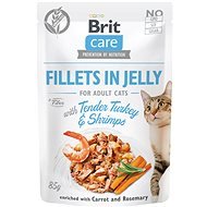 Brit Care Cat Fillets in Jelly with Tender Turkey & Shrimps 85 g - Kapsička pre mačky