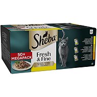 Sheba Fresh & Fine capsule mixed selection in juice for adult cats 50 × 50 g - Cat Food Pouch
