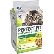 Perfect Fit Natural Vitality tasakos eledel, pulyka- és csirkehússal felnőtt macskáknak 6 × 50 g - Alutasakos macskaeledel