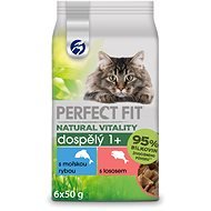 Perfect fit Natural Vitality capsules with sea fish and salmon for adult cats 6×50g - Cat Food Pouch