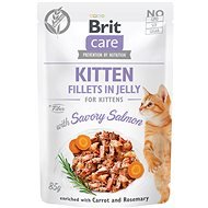 Brit Care Cat Kitten Fillets in Jelly with Savoury Salmon 85g - Cat Food Pouch