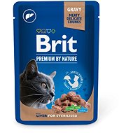 Brit Premium by Nature Cat Pouches Liver for Sterilised 100 g - Cat Food Pouch
