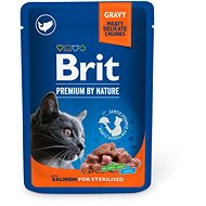 Brit Premium by Nature Cat Pouches Salmon for Sterilised 100 g - Cat Food Pouch
