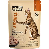 PrimaCat Capsule for sterilized cats Turkey fillets in juice 85 g - Cat Food Pouch