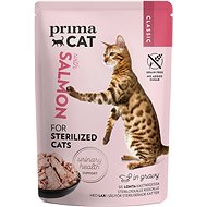 PrimaCat Capsule for sterilized cats Fillets with salmon meat in juice 85 g - Cat Food Pouch