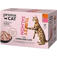 PrimaCat Capsule for sterilized cats Fillet Multipack 12 × 85 g - Cat Food Pouch